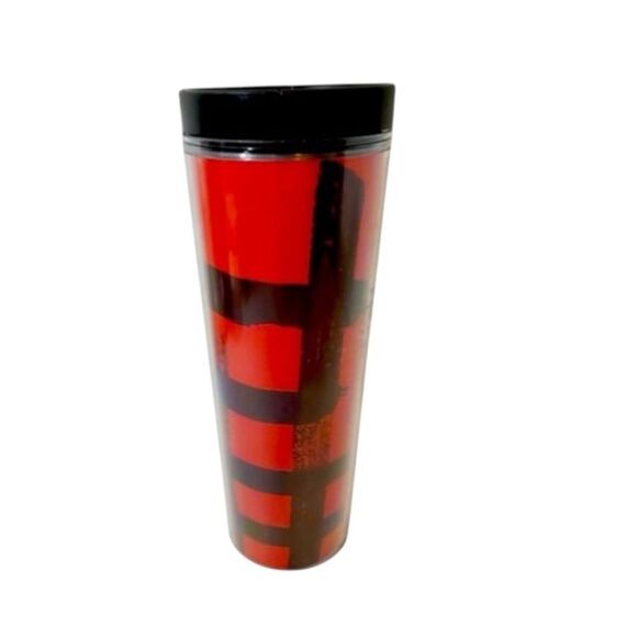 NEW Starbucks Red Plaid Travel Tumbler - Picture 2 of 4